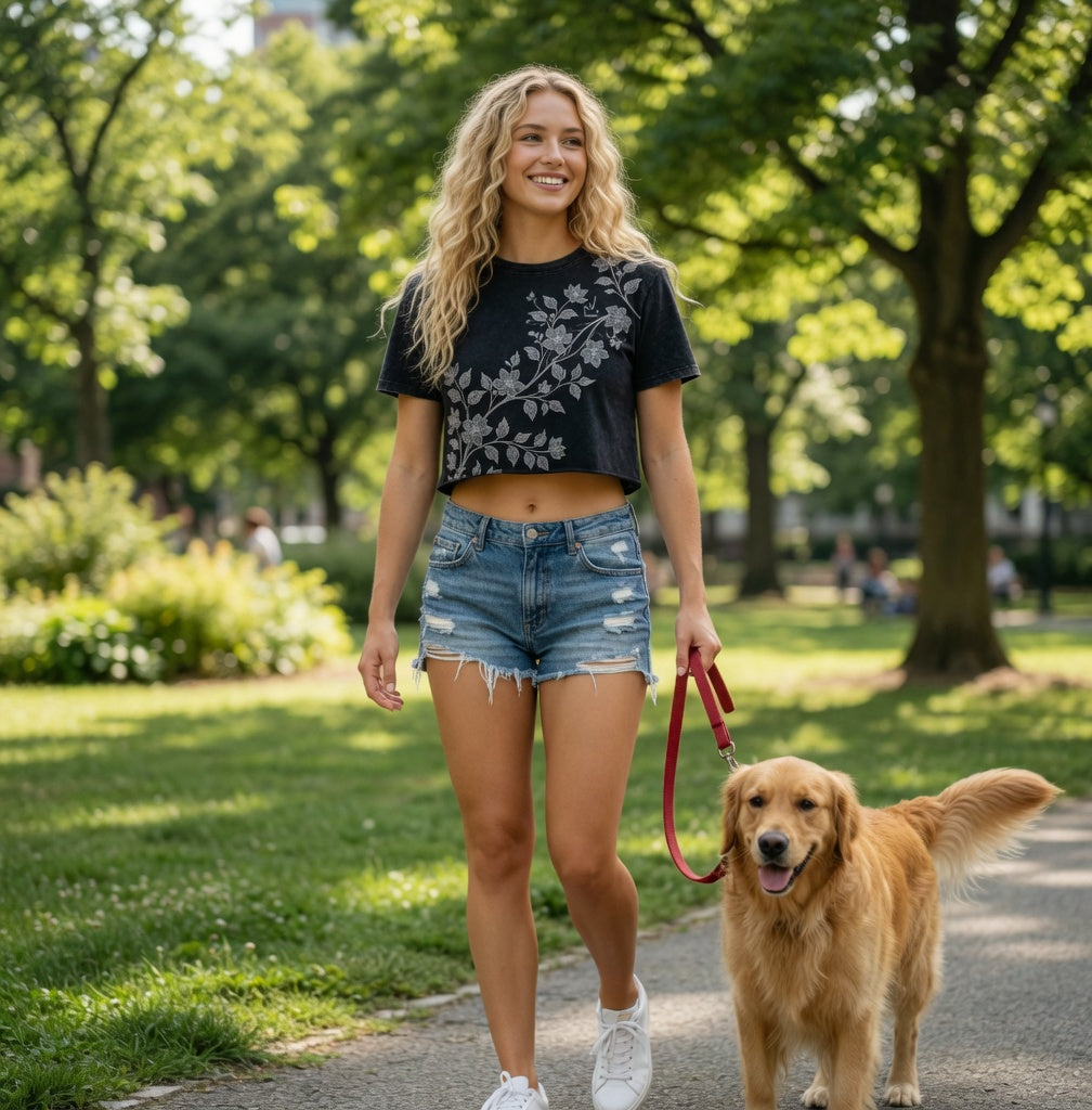 Just Regular Vintage Wash Floral Tee