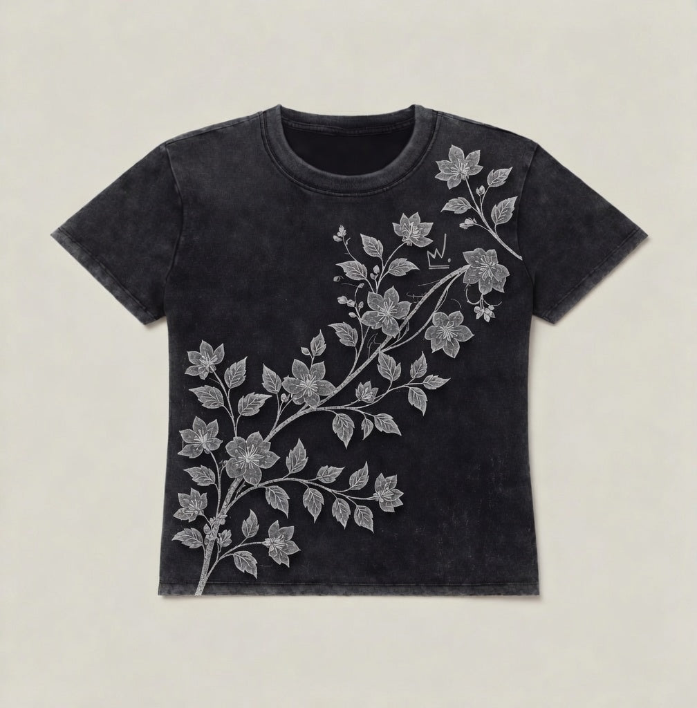 Just Regular Vintage Wash Floral Tee